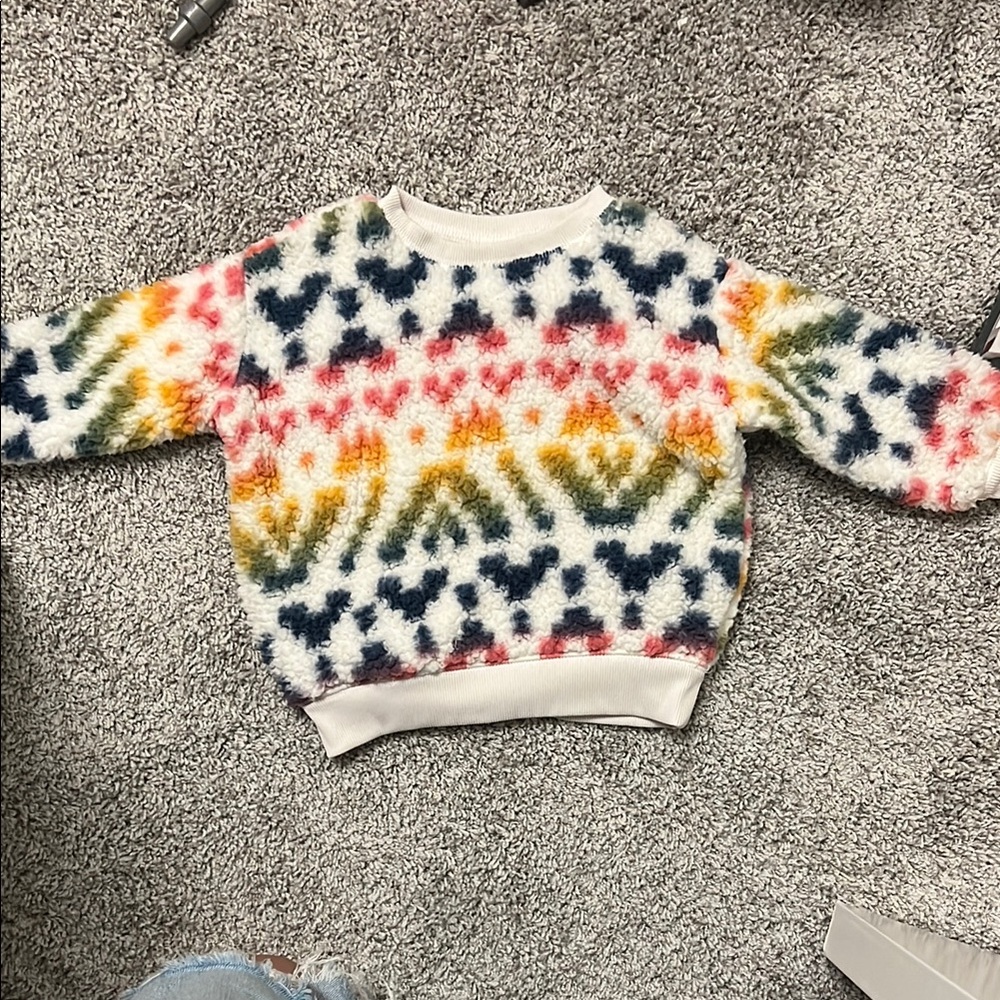 Jumping Beans White Sweatshirt with Festive Pattern